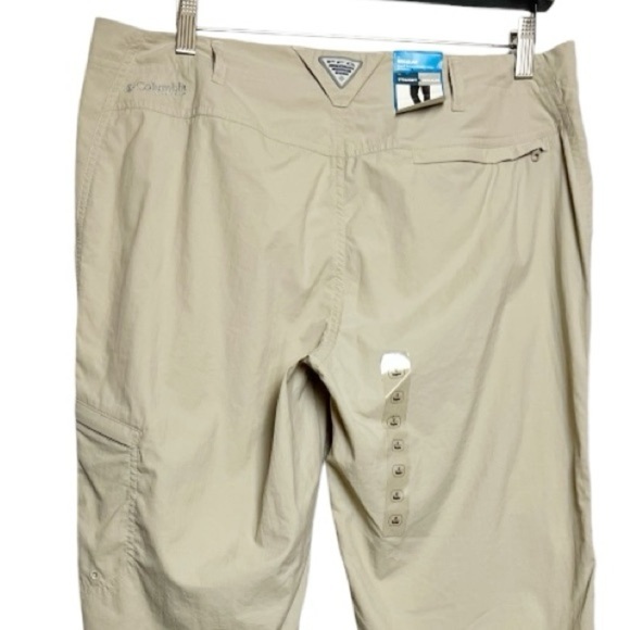 NWT Columbia PFG Aruba Roll Up Pants Color Fossil Size 12 - Picture 5 of 10
